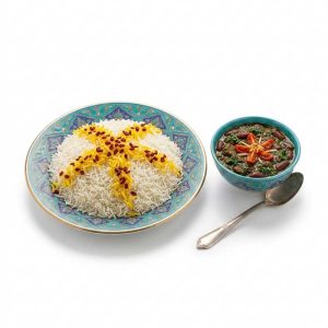 چلو خورشت قورمه سبزی